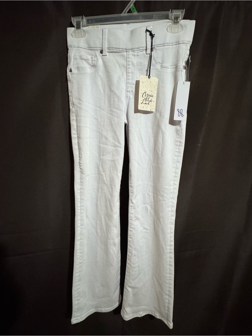 Women's White Bootcut Jeans with Subtle Stretch